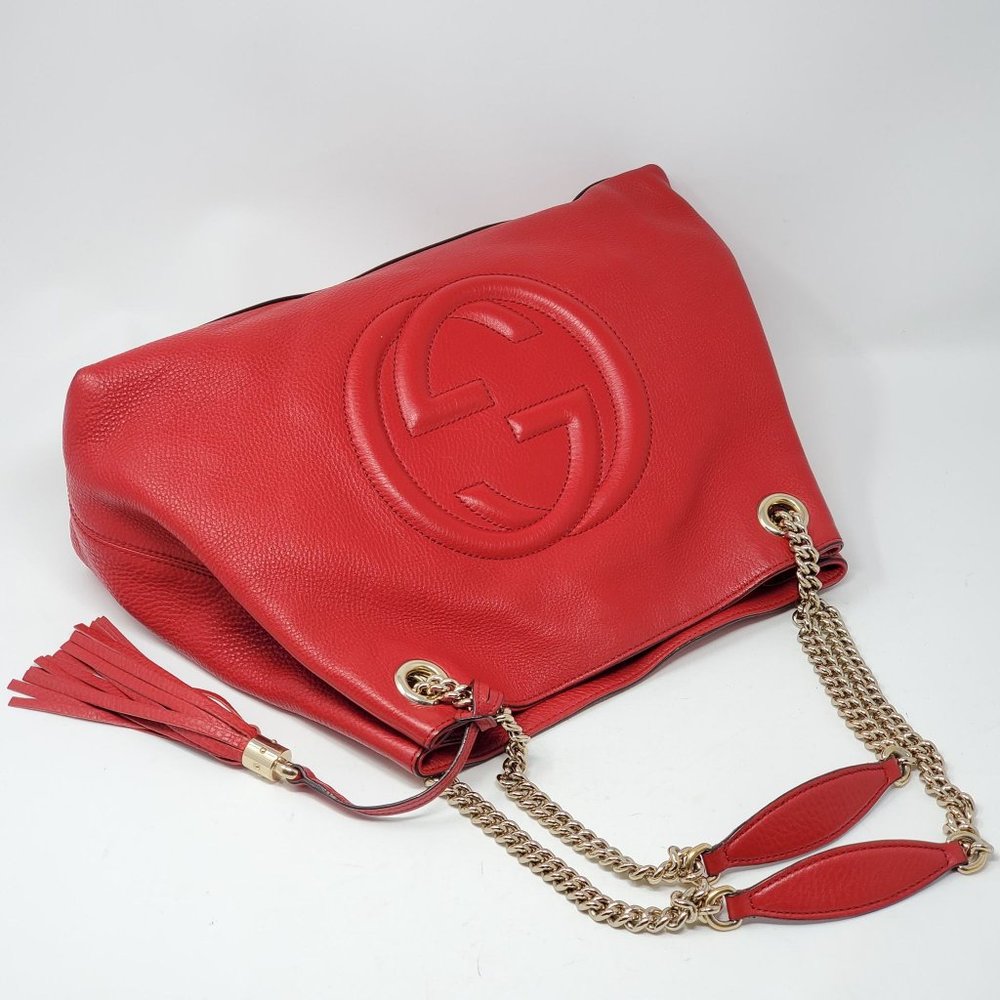 Gucci Soho Medium on Chain Leather Shoulder Bag - Picture 6 of 15
